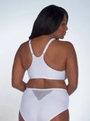 Leading Lady Bra White Seamless Front-Closure Racerback T-Shirt Bra 48B