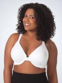 Leading Lady Bra White Seamless Front-Closure Racerback T-Shirt Bra 48B