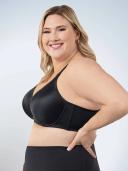 Leading Lady Brigitte Seamless Underwire Full Coverage Plus Size Bra - Black - 16C