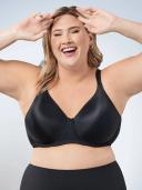 Leading Lady Brigitte Seamless Underwire Full Coverage Plus Size Bra - Black - 24D