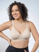 Leading Lady Brigitte Seamless Underwire Full Coverage Plus Size Bra - Nude - 24E