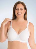 Leading Lady Brigitte Seamless Underwire Full Coverage Plus Size Bra - White - 18DD