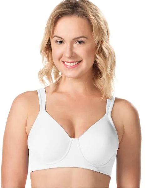 Leading Lady Brigitte Seamless Underwire Full Coverage Plus Size Bra - White - 18DD
