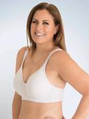 Leading Lady Brigitte Seamless Underwire Full Coverage Plus Size Bra - White - 26C