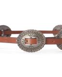 Leather Concho Skinny Belt