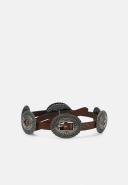 Leather Concho Skinny Belt