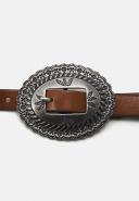 Leather Concho Skinny Belt