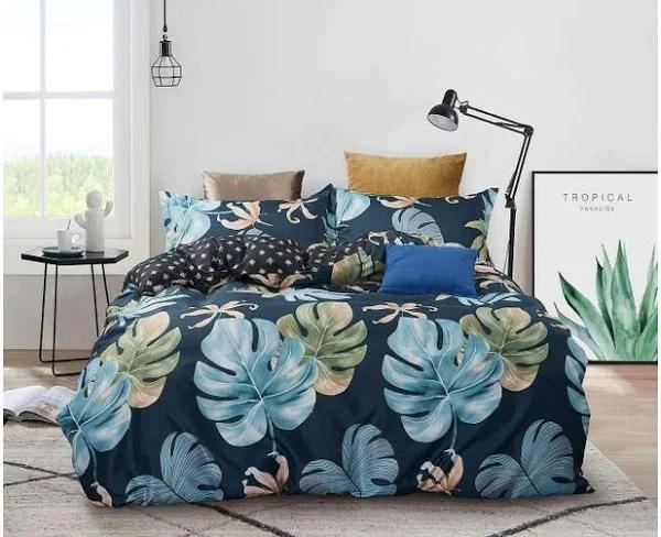 Leaves Doona/Duvet/Quilt Cover Set (King Size Bed) M432