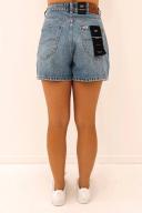 Lee High Relaxed Organic Cotton Short - Panelled Blue | Walk Shorts