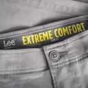 Lee Men's Extreme Motion Flat Front Slim Straight Pant, Gravel, 32W x 32L