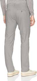 Lee Men's Extreme Motion Flat Front Slim Straight Pant, Gravel, 33W x 30L