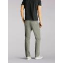 Lee Men's Extreme Motion Flat Front Slim Straight Pant, Gravel, 34W x 29L