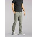 Lee Men's Extreme Motion Flat Front Slim Straight Pant, Gravel, 34W x 29L