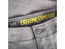 Lee Men's Extreme Motion Flat Front Slim Straight Pant, Gravel, 34W x 29L