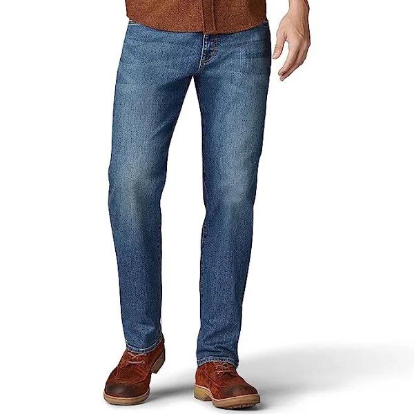 Lee Men's Extreme Motion Straight Taper Jean, Blue Prodigy, 33W x 32L