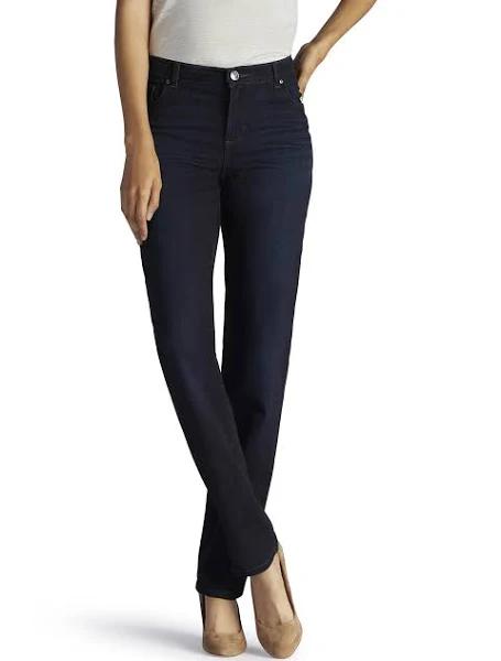 Lee Women's Jeans Dark Blue Size 18x29 Long Stretch Relaxed Fit