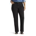 Lee Women's Missy Classic Fit Monroe Straight-Leg Jean, Black, 12