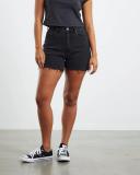 Lee Womens High Relaxed Shorts Black Theory Size 14