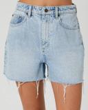 Lee Womens High Relaxed Shorts Snapshot Blue Size 11