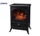 Lenoxx 1800w Electric Fireplace Heater W/ Fire Effect Lf180– Premium