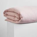 Leo Washed Cotton | Blush Wide Stripe Quilt Cover | Super King | Sheet Society