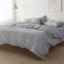 Leo Washed Cotton | Clay Quilt Cover | Double | Sheet Society
