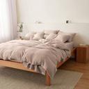 Leo Washed Cotton | Clay Quilt Cover | Double | Sheet Society
