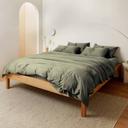 Leo Washed Cotton | Clay Quilt Cover | Double | Sheet Society
