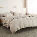 Leo Washed Cotton | Clay Quilt Cover | Double | Sheet Society