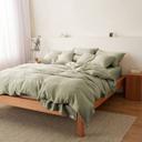 Leo Washed Cotton | Clay Quilt Cover | Double | Sheet Society