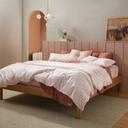 Leo Washed Cotton | Clay Quilt Cover | Double | Sheet Society