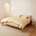 Leo Washed Cotton | Clay Quilt Cover | Double | Sheet Society
