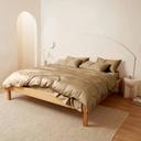 Leo Washed Cotton | Clay Quilt Cover | Double | Sheet Society