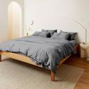 Leo Washed Cotton | Clay Quilt Cover | Double | Sheet Society