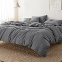 Leo Washed Cotton | Clay Quilt Cover | King | Sheet Society
