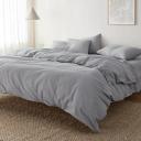 Leo Washed Cotton | Mocha Stripe Quilt Cover | Single | Sheet Society