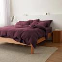 Leo Washed Cotton | Mocha Stripe Quilt Cover | Single | Sheet Society