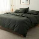 Leo Washed Cotton | Mocha Stripe Quilt Cover | Single | Sheet Society