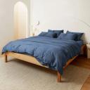 Leo Washed Cotton | Mocha Stripe Quilt Cover | Single | Sheet Society