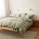 Leo Washed Cotton | Mocha Stripe Quilt Cover | Single | Sheet Society