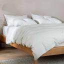 Leo Washed Cotton | Mocha Stripe Quilt Cover | Single | Sheet Society
