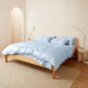 Leo Washed Cotton | Mocha Stripe Quilt Cover | Single | Sheet Society