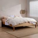 Leo Washed Cotton | Mocha Stripe Quilt Cover | Single | Sheet Society