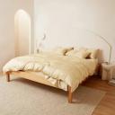 Leo Washed Cotton | Mocha Stripe Quilt Cover | Single | Sheet Society
