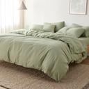 Leo Washed Cotton | Sage Quilt Cover | Super King | Sheet Society