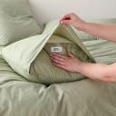 Leo Washed Cotton | Sage Quilt Cover | Super King | Sheet Society