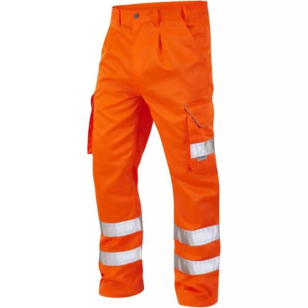 Leo Workwear Bideford Poly/Cotton Cargo Trouser Orange