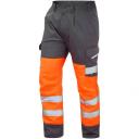 Leo Workwear Bideford Poly/Cotton Cargo Trouser Orange/Navy