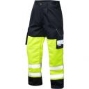 Leo Workwear Bideford Poly/Cotton Cargo Trouser Orange/Navy