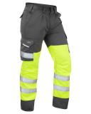 Leo Workwear Bideford Poly/Cotton Cargo Trouser Yellow/Navy